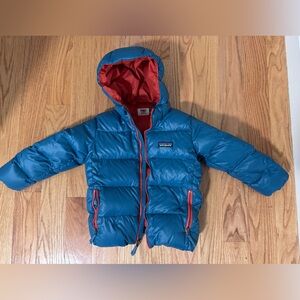 Patagonia hi-loft hooded down sweater jacket - 5T EUC